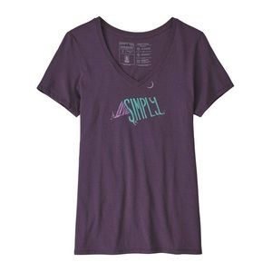 Patagonia W Live Simply Sleeping Out V neck shirt